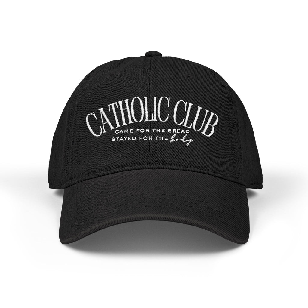 Catholic Club Embroidered Denim Hat